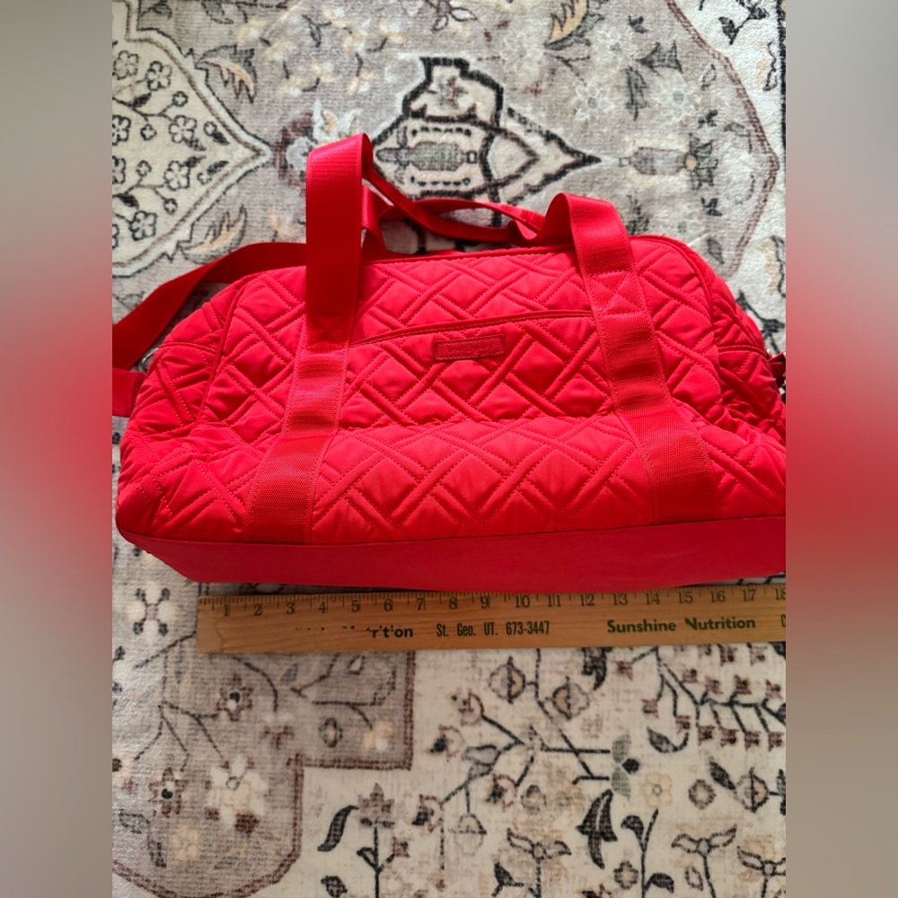 Vera Bradley Red Quilted Travel Bag